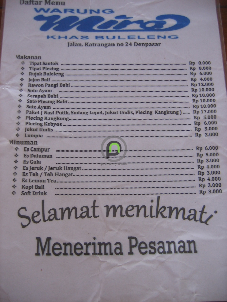  denpasar_warung_mira_menu